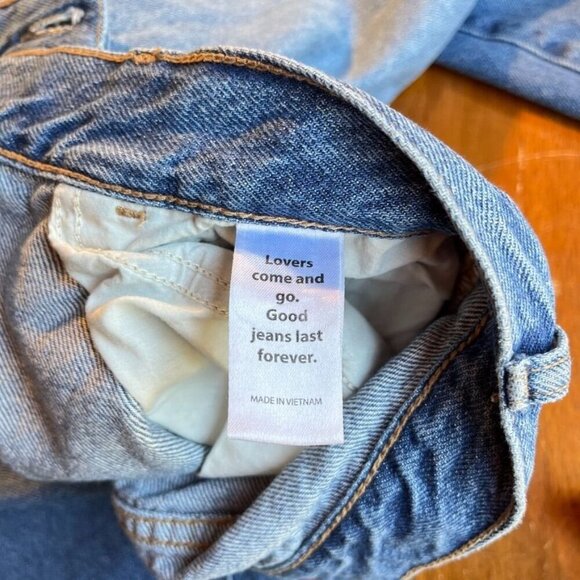 Pacsun High Rise Straight Button Fly Jeans Womens 29x25 Frayed Mom Medium Wash - Picture 7 of 12